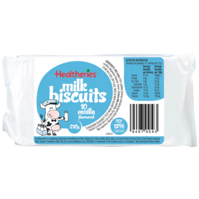 Healtheries Vanilla Flavoured MIlk Biscuits 210g