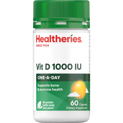 Healtheries Vit D 1000IU One A Day Capsules 60pk