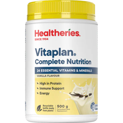Healtheries Vitaplan Vanilla Flavour Formulated Meal Replacement 500g