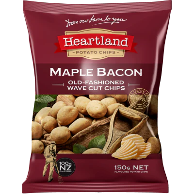 Heartland Maple Bacon Old-Fashioned Wave Cut Chips 150g
