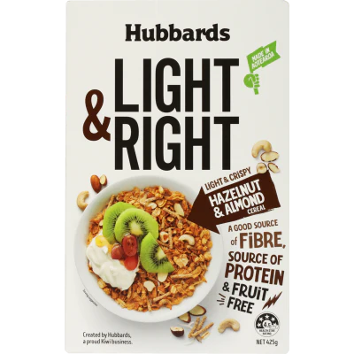 Hubbards Light & Right Hazelnut & Almond Cereal 425g