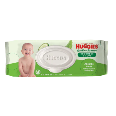 Huggies Cucumber & Aloe Baby Wipes 80pk