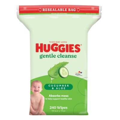 Huggies Cucumber & Aloe Thick Baby Wipes 240pk