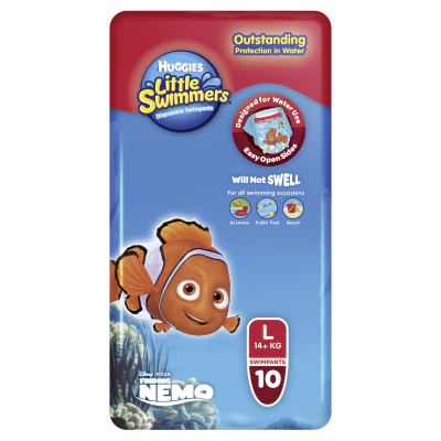 Huggies Little Swimmers Swim Nappies Large 14kg+ 10pk