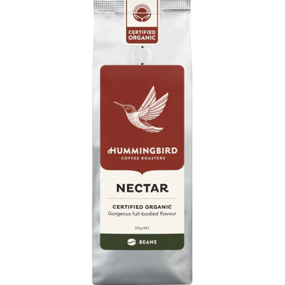 Hummingbird Nectar Fair Trade Organic Fresh Whole Beans Coffee 200g