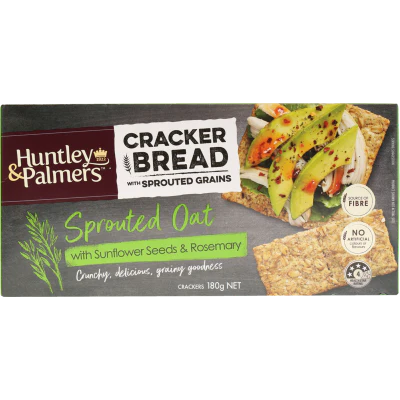 Huntley & Palmers Sprouted Oat Sunflower Seeds & Rosemary Cracker Bread 180g