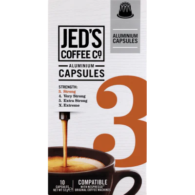 Jed's Coffee Co. #3 Strong Coffee Capsules 10pk