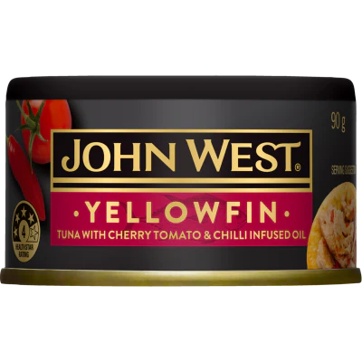 John West Yellow Fin Tuna Cherry Tomato Chilli Oil 90g