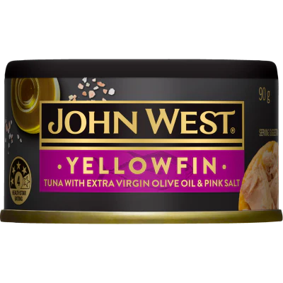 John West Yellow Fin Tuna With Extra Virgin Oil & Pink Sea Salt 90g