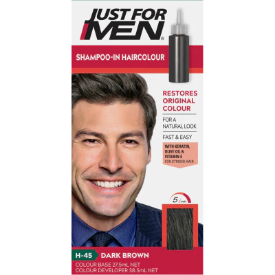 Just For Men Shampoo-In Dark Brown-Black Hair Colour ea