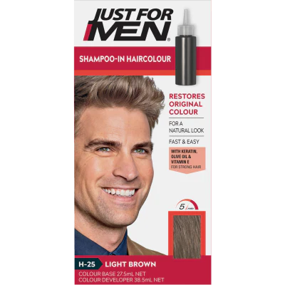 Just For Men Shampoo-In Natural Light Brown Hair Colour ea