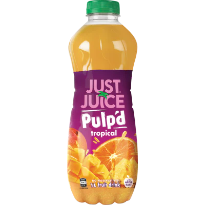 Just Juice Pulp'd Tropical Fruit Drink 1l