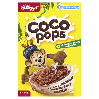 Kellogg's Coco Pops Breakfast Cereal 375g