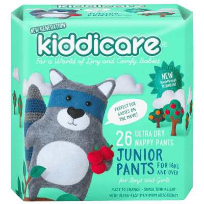 Kiddicare Ultra Dry Nappy Pants Boys & Girls 16kg+ Junior 26pk