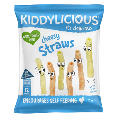 Kiddylicious Cheesy Straws 12+ Months 12g