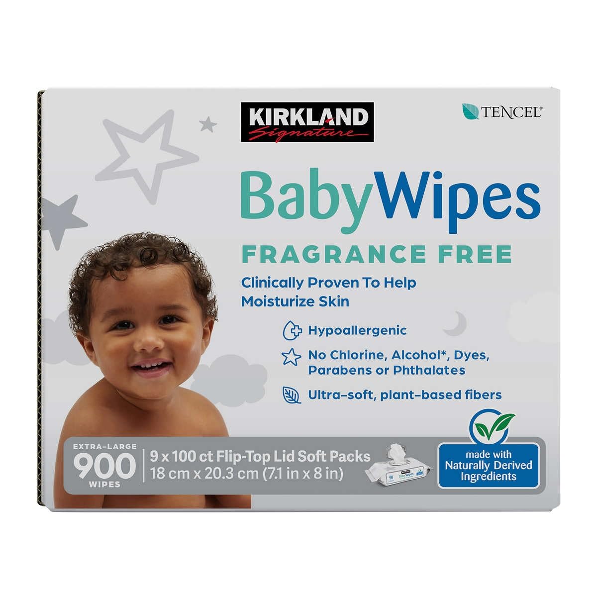 Kirkland Signature Baby Wipes Fragrance Free 900 count