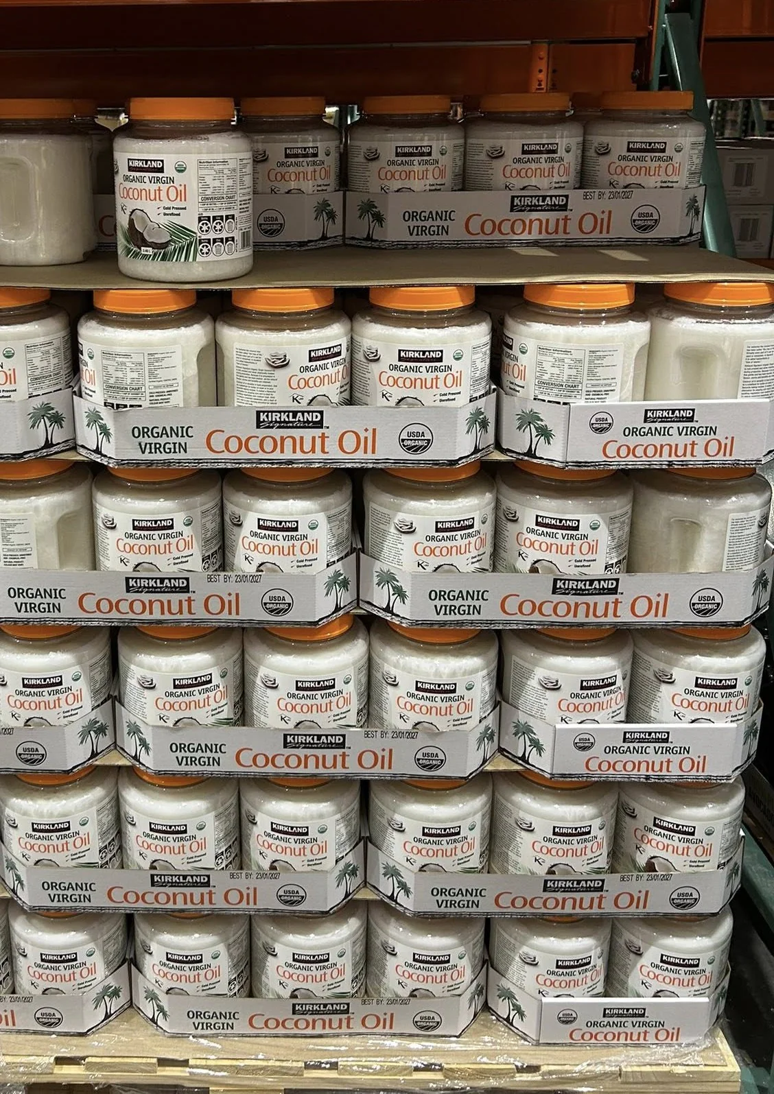 KIRKLAND SIGNATURE ORGANIC COCONUT OIL 2.48L