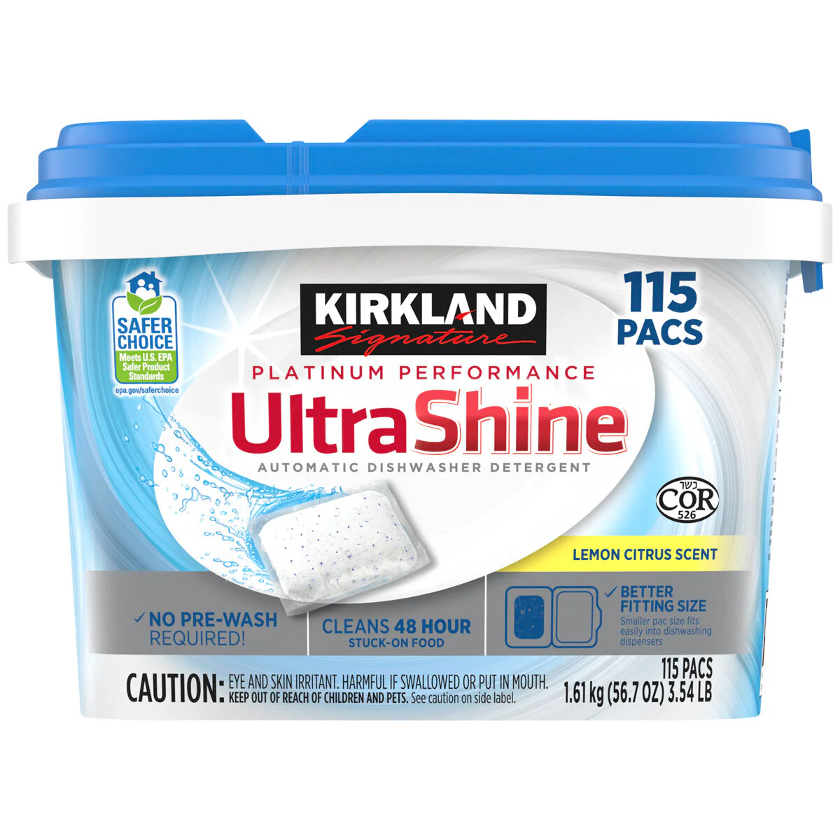 KIRKLAND SIGNATURE SAFER CHOICE DISH TABLETS 115 CT