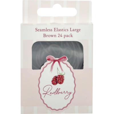 Korbond Redberry Seamless Elastics Large Brown 24pk