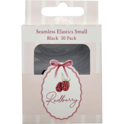 Korbond Redberry Seamless Elastics Small Black 30pk