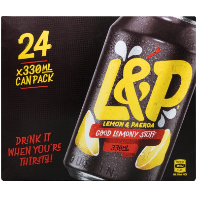 L&P Soft Drink Cans 24pk