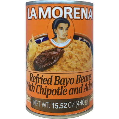 La Morena Bayo Beans Refried With Chilpotle And Adobo 440g