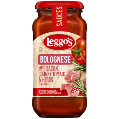 Leggo's Bacon Chunky Tomato & Herbs Bolognese Sauce 500g