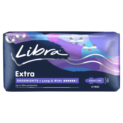 Libra Extra Long Wide Pads With Wings 6pk