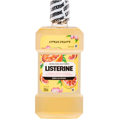 Listerine Citrus Fruits Zero Alcohol Mouthwash 500ml