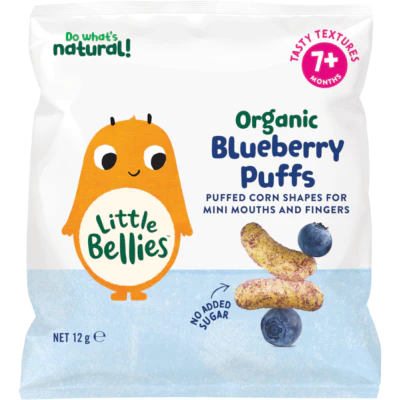 Little Bellies Organic Blueberry Puffs 7+ Months 12g