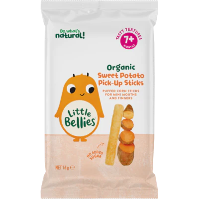 Little Bellies Organic Sweet Potato Pick-Up Sticks 7+ Months 16g