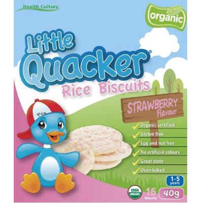 Little Quacker Strawberry Rice Biscuits 40g