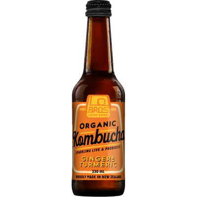 Lo Bros Ginger & Turmeric Organic Kombucha 330ml
