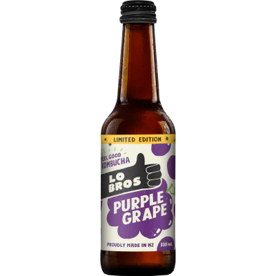 Lo Bros Purple Grape Kombucha 330ml