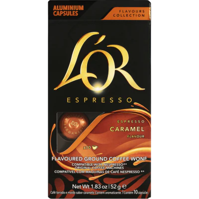 L'OR Espresso Flavours Collection Caramel Coffee Capsules 10pk