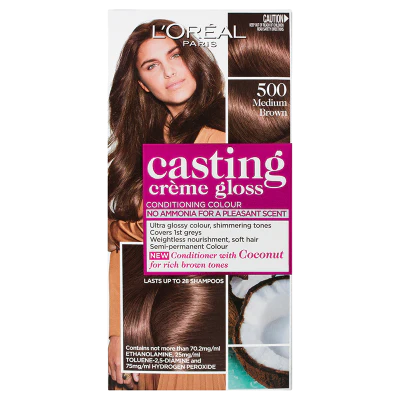 L'Oreal Paris Casting Creme Gloss 500 Medium Brown Hair Colour 1pk