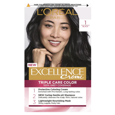 L'Oreal Paris Excellence Creme 1 Black Hair Colour ea