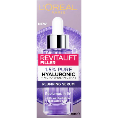 L'Oreal Paris Revitalift Filler 1.5% Pure Hyaluronic Acid Anti-Wrinkle Serum 30ml