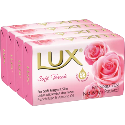 Lux Soft Touch Bar Soap 4 x 70g