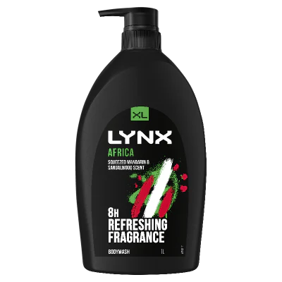 Lynx Africa Squeezed Mandarin & Sandalwood Scent Body Wash 1l