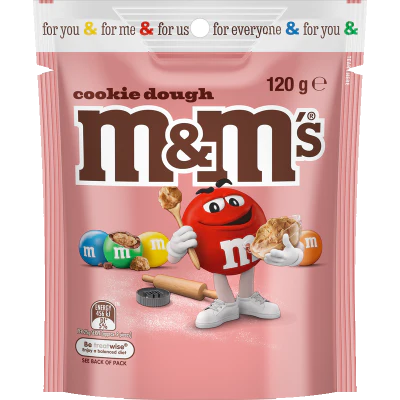M&M's Cookie Dough Chocolate Pouch 120g