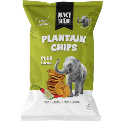 Macy and Tailor Chilli Lime Plantain Chips 85g