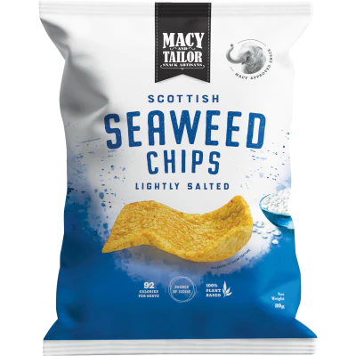 Macy and Tailor Lightly Salted Scottish Seaweed Chips 80g