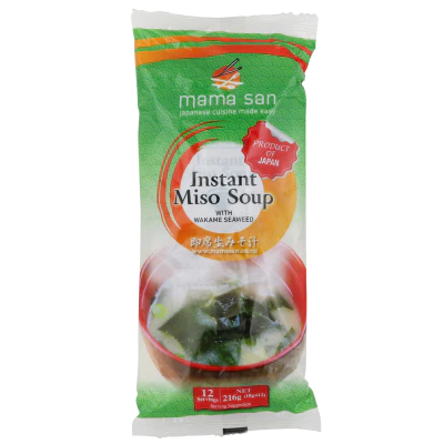 Mama San Instant Miso Soup with Wakame Seaweed 12pk