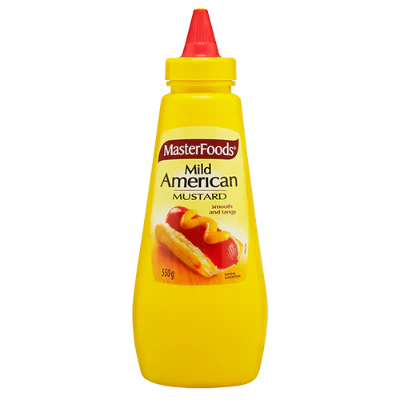Masterfoods Mild American Mustard Squeezy Bottle 550g