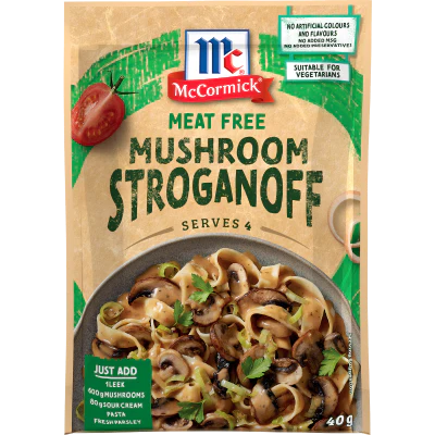 McCormick Meat Free Mushroom Strognanoff Recipe Base 40g