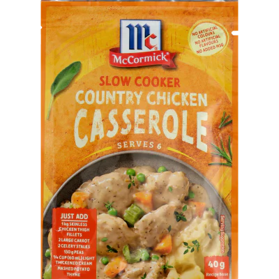 McCormick Slow Cooker Country Chicken Casserole Recipe Base 40g