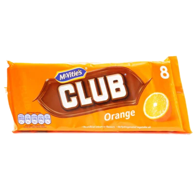 McVitie's Club Orange Sandwich Biscuit Bars 8ea