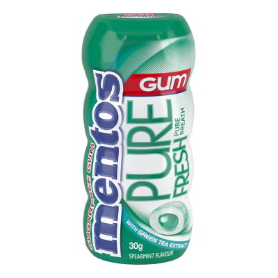 Mentos Pure Fresh Spearmint Gum 30g