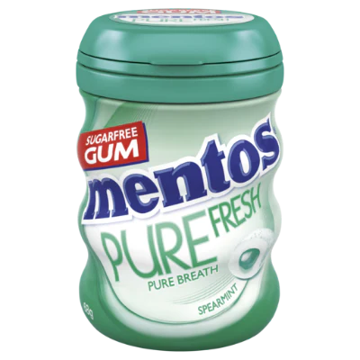 Mentos Pure Fresh Spearmint Sugarfree Gum 68g
